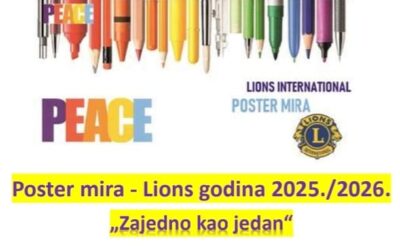 Likovni natječaj: “Plakat mira – Zajedno kao jedan” Lokalno natjecanje Lions International